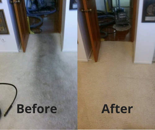 Before & After Professional Carpet Cleaning by Blue Ribbon Chem-Dry